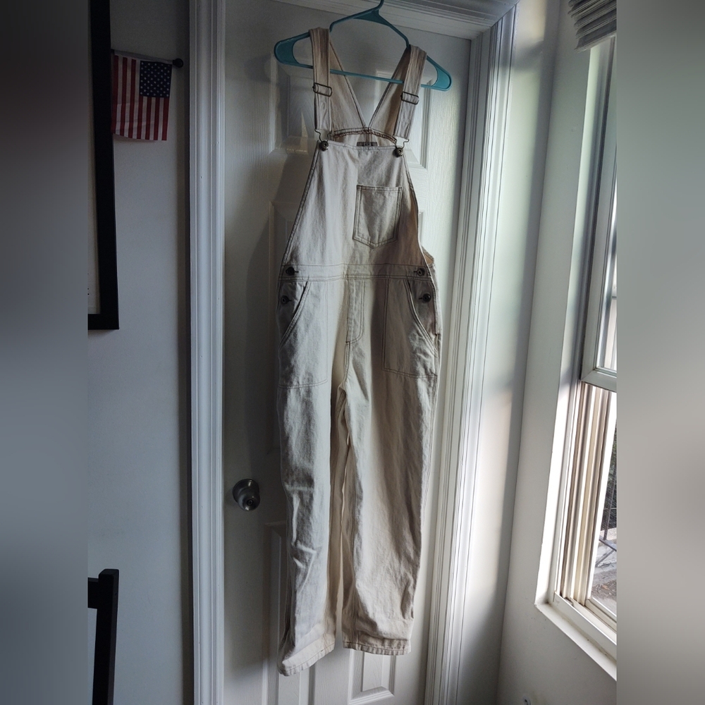 OTTWAY JACKS OVERALLS Unisex Med. White Cotton Oversized Aussie Indie Boho Surf